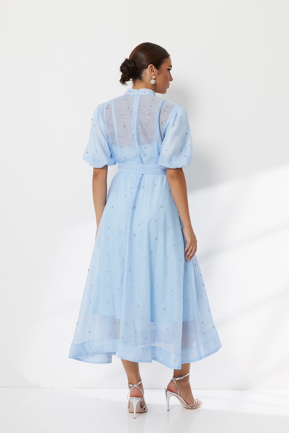 Elegant Airy Sparkle Ruffle Dress for Baptism & Events