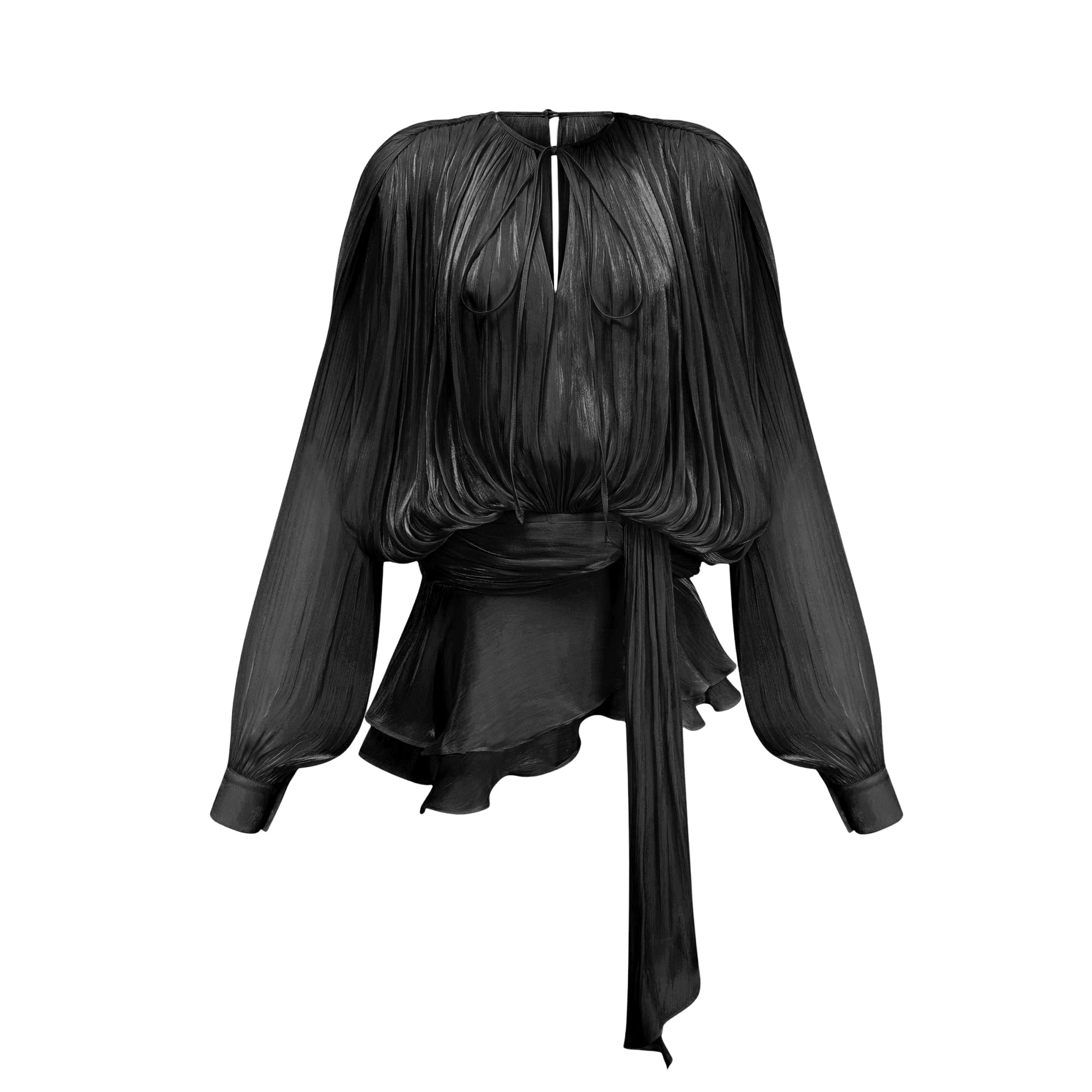 Elegant Pleated Ruffled Mini Dress: Chic, Flowy, and Flattering Design
