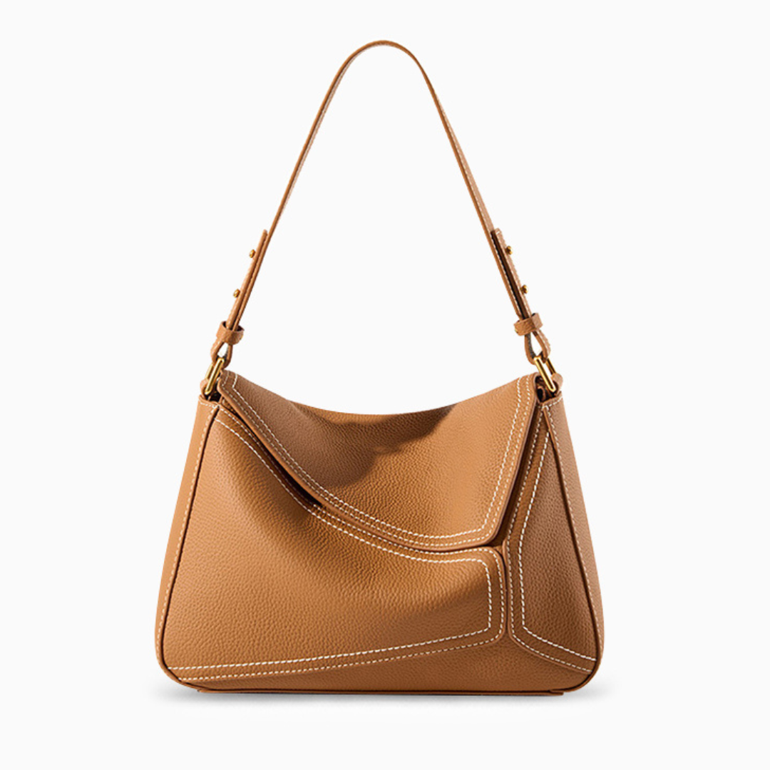 Elegant Soft Leather Shoulder Bag: Chic Crossbody Purse for Women