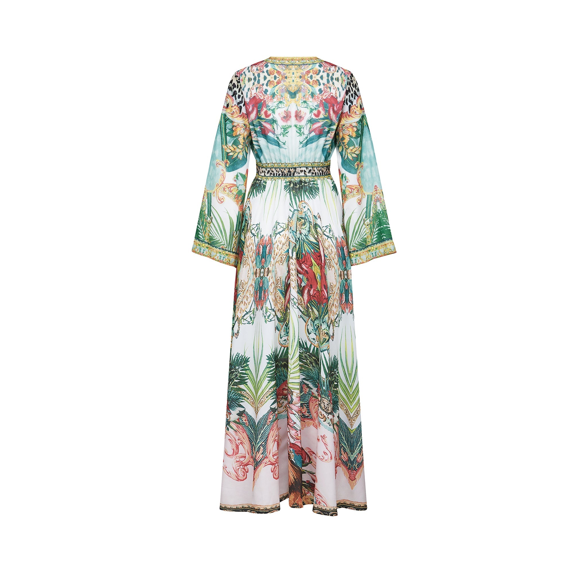Elegant Cassandra Graphic Print Maxi Dress - Bohemian Flowy A-Line Summer Style