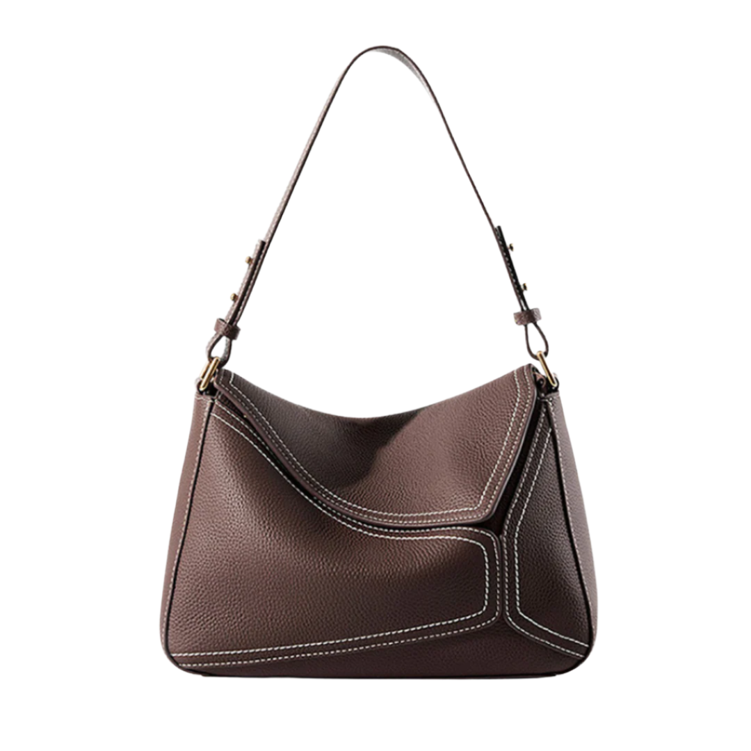Elegant Soft Leather Shoulder Bag: Chic Crossbody Purse for Women