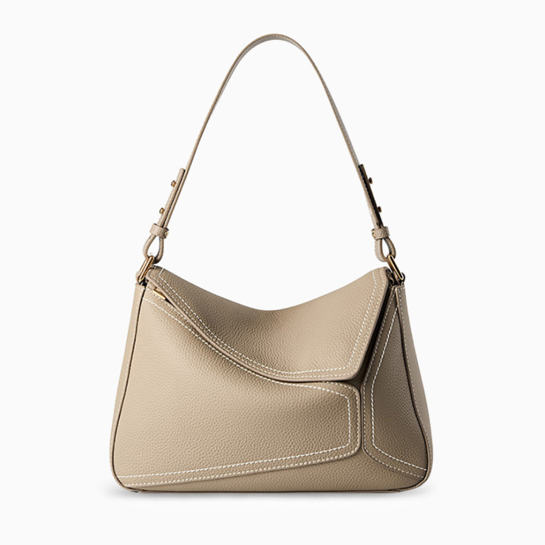 Elegant Soft Leather Shoulder Bag: Chic Crossbody Purse for Women