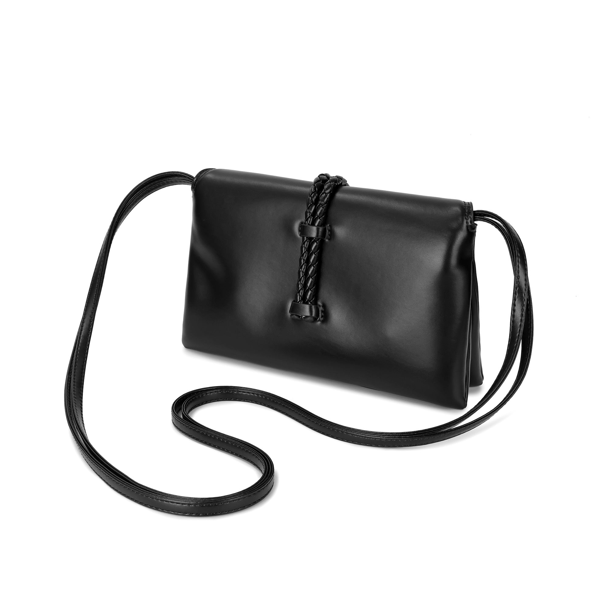 Braided Closure Crossbody Bag: Elegant Leather Handbag for Stylish Everyday Use