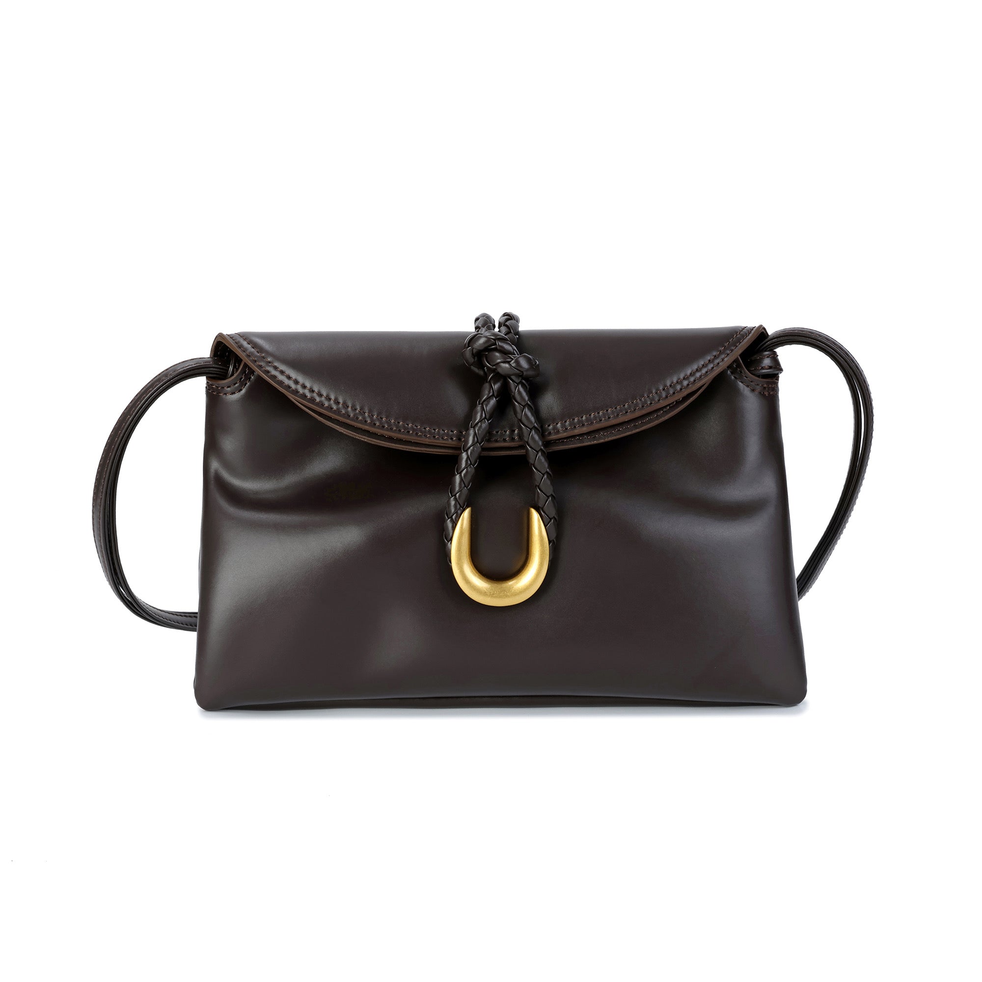 Braided Closure Crossbody Bag: Elegant Leather Handbag for Stylish Everyday Use