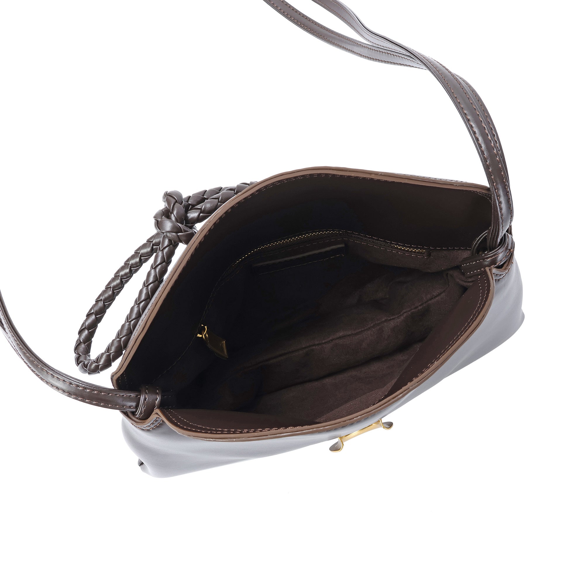 Braided Closure Crossbody Bag: Elegant Leather Handbag for Stylish Everyday Use