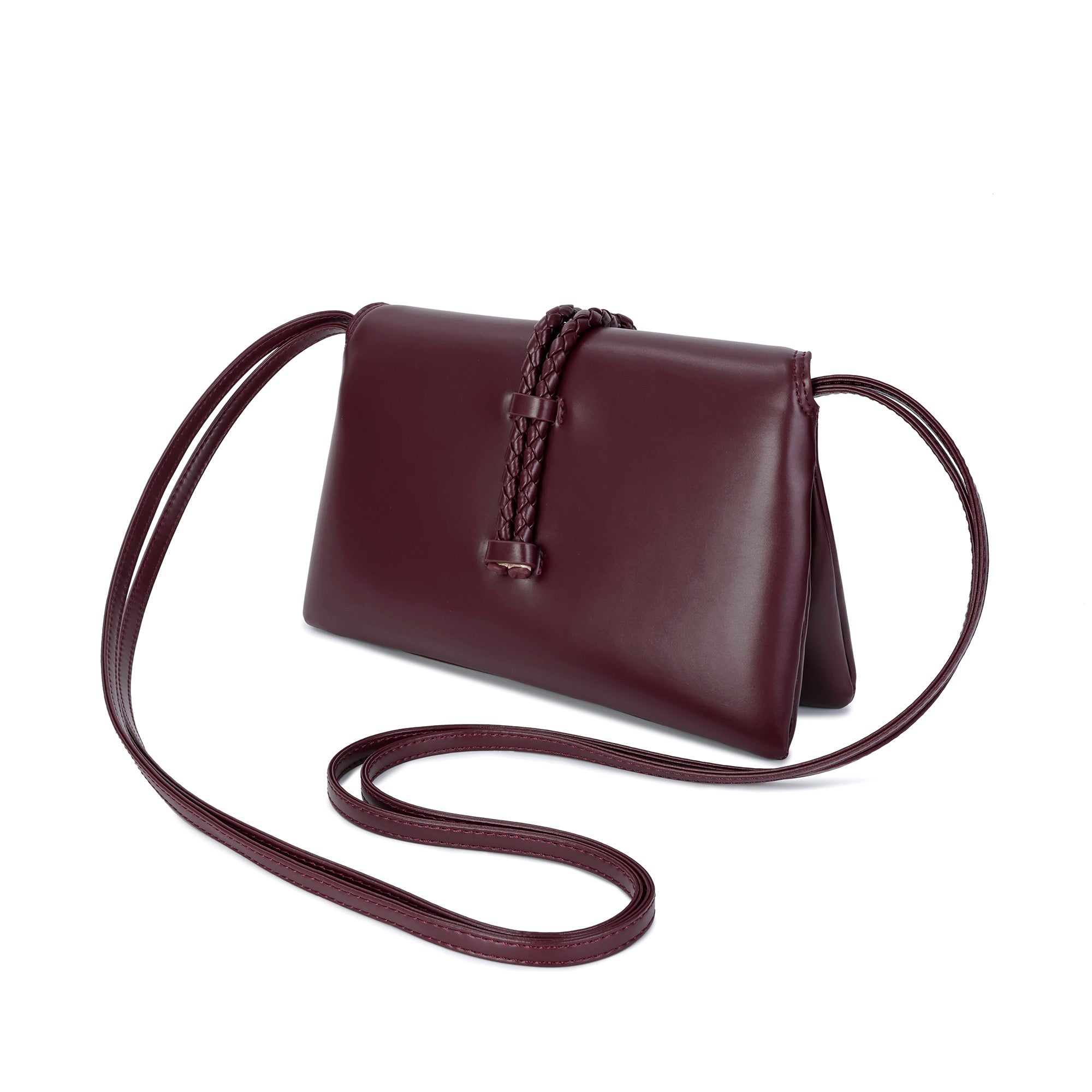 Braided Closure Crossbody Bag: Elegant Leather Handbag for Stylish Everyday Use
