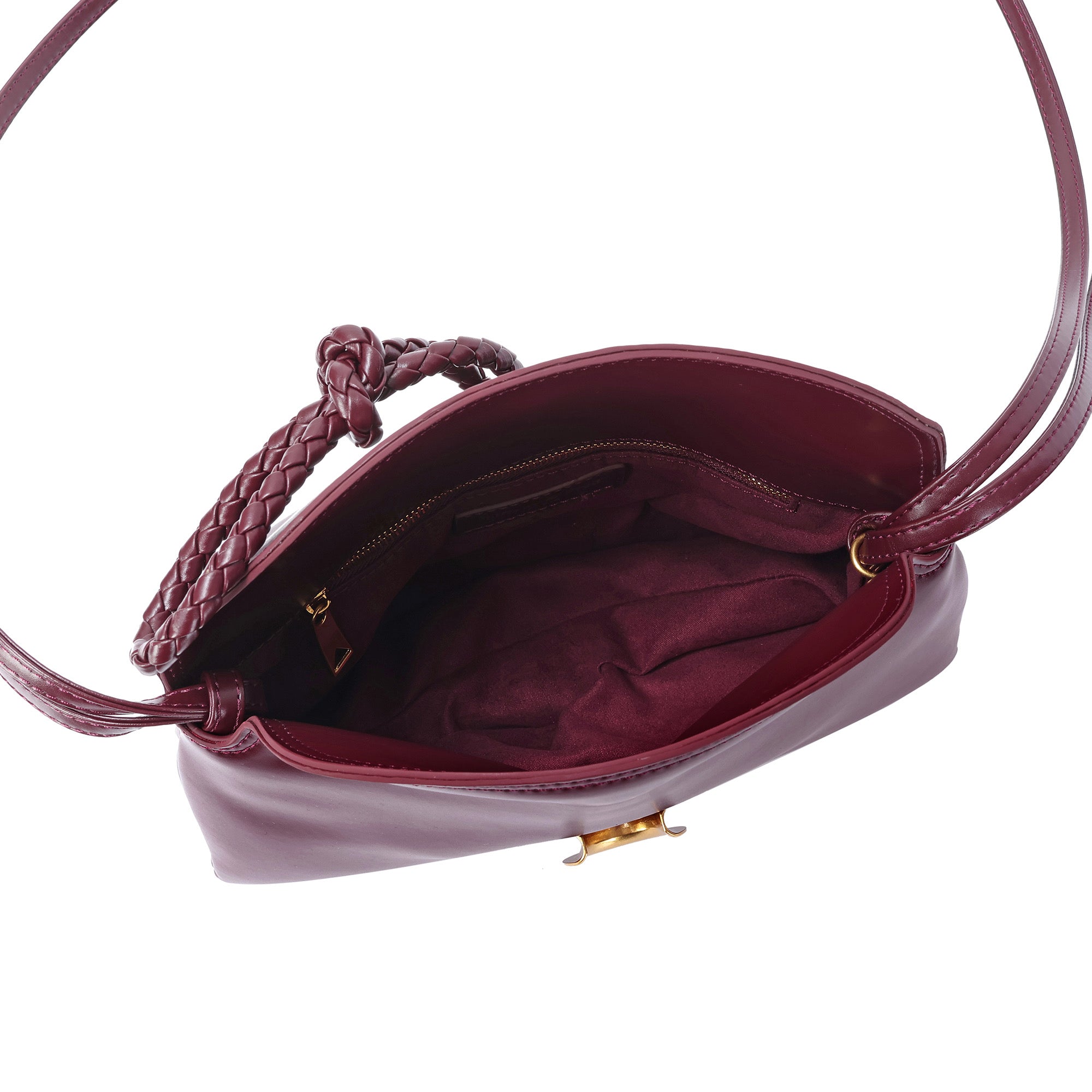 Braided Closure Crossbody Bag: Elegant Leather Handbag for Stylish Everyday Use