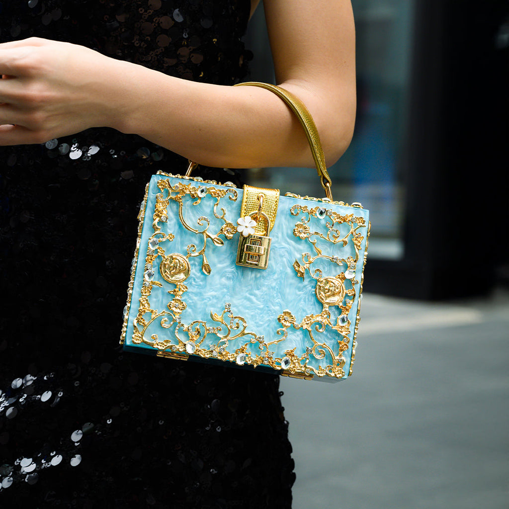 Acrylic Box Handbag White