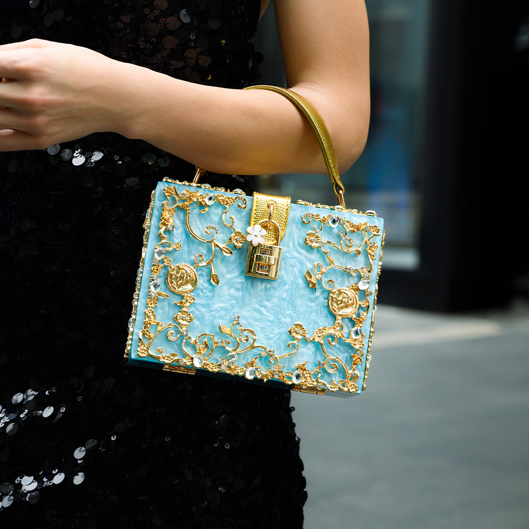 Acrylic Box Handbag White