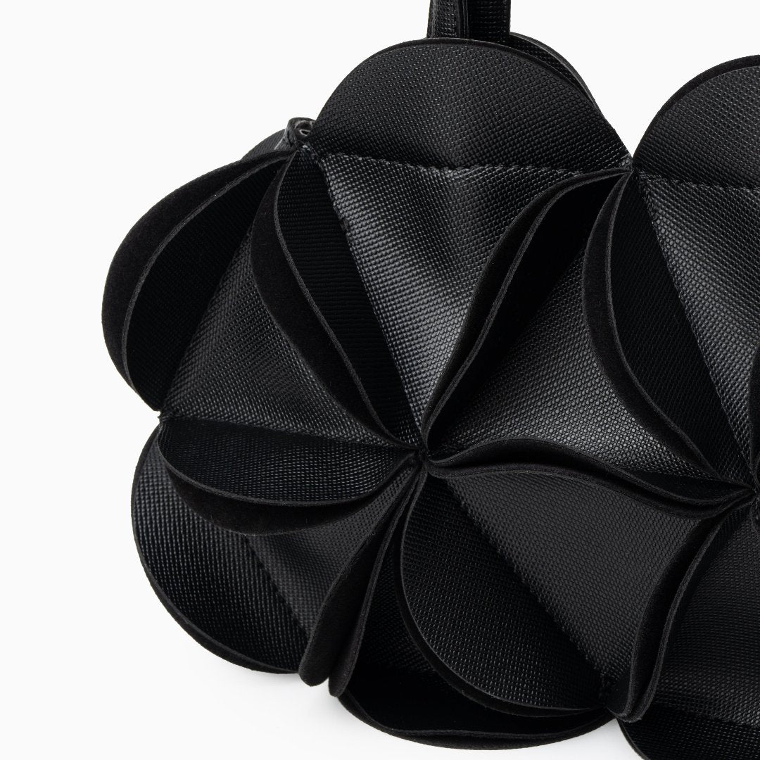 Elegant Floral Handbag with Detachable Strap - Versatile Shoulder Bag