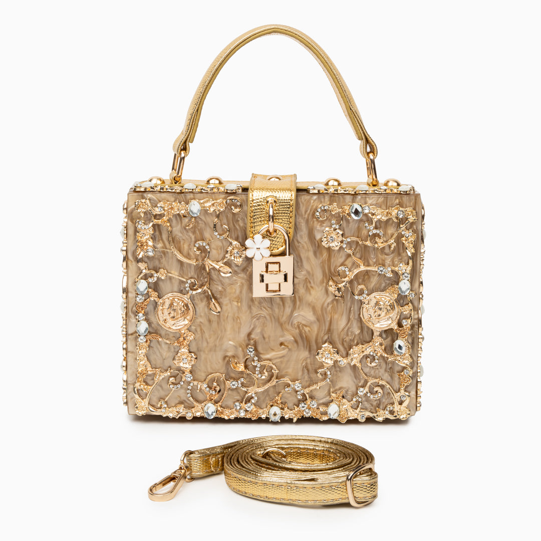 Acrylic Box Handbag White