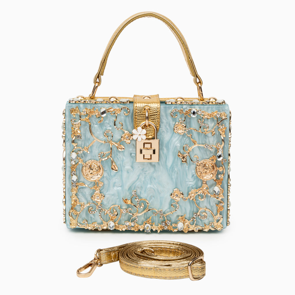 Acrylic Box Handbag White