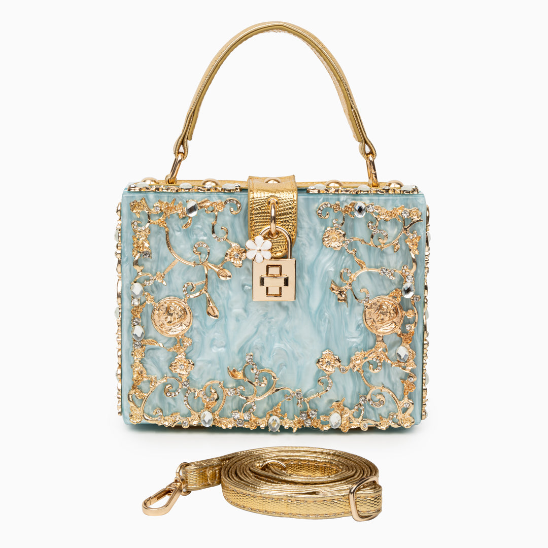 Acrylic Box Handbag White