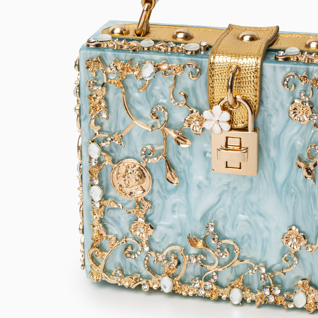 Acrylic Box Handbag White