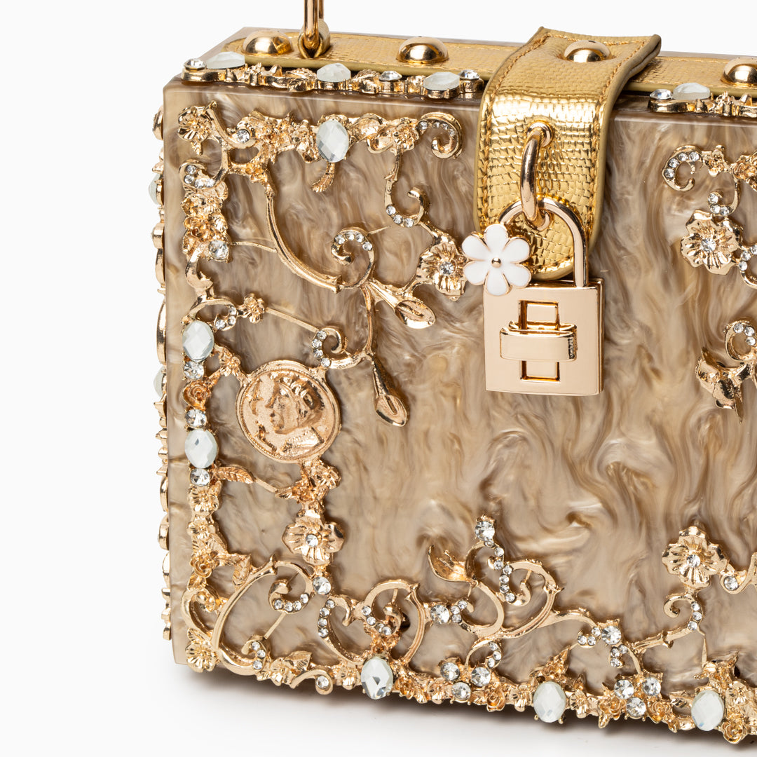 Acrylic Box Handbag White