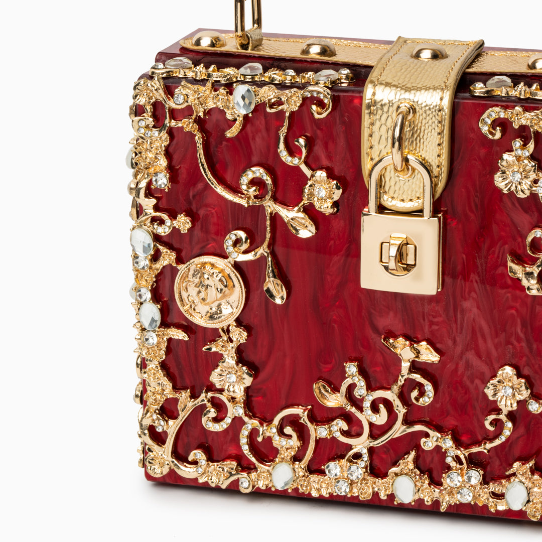 Acrylic Box Handbag White