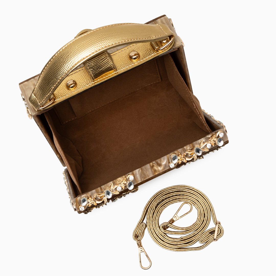 Acrylic Box Handbag White