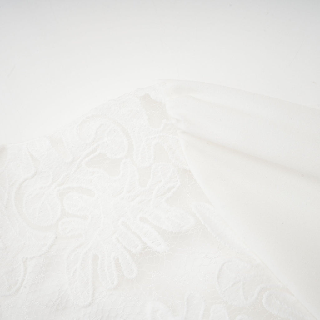 Elegant White Panelled Embroidery Midi Dress - Perfect for Every Occasion
