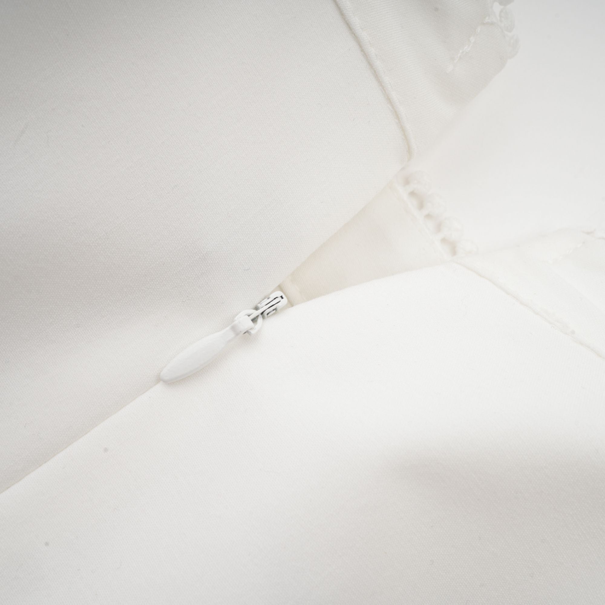 Elegant White Panelled Embroidery Midi Dress - Perfect for Every Occasion