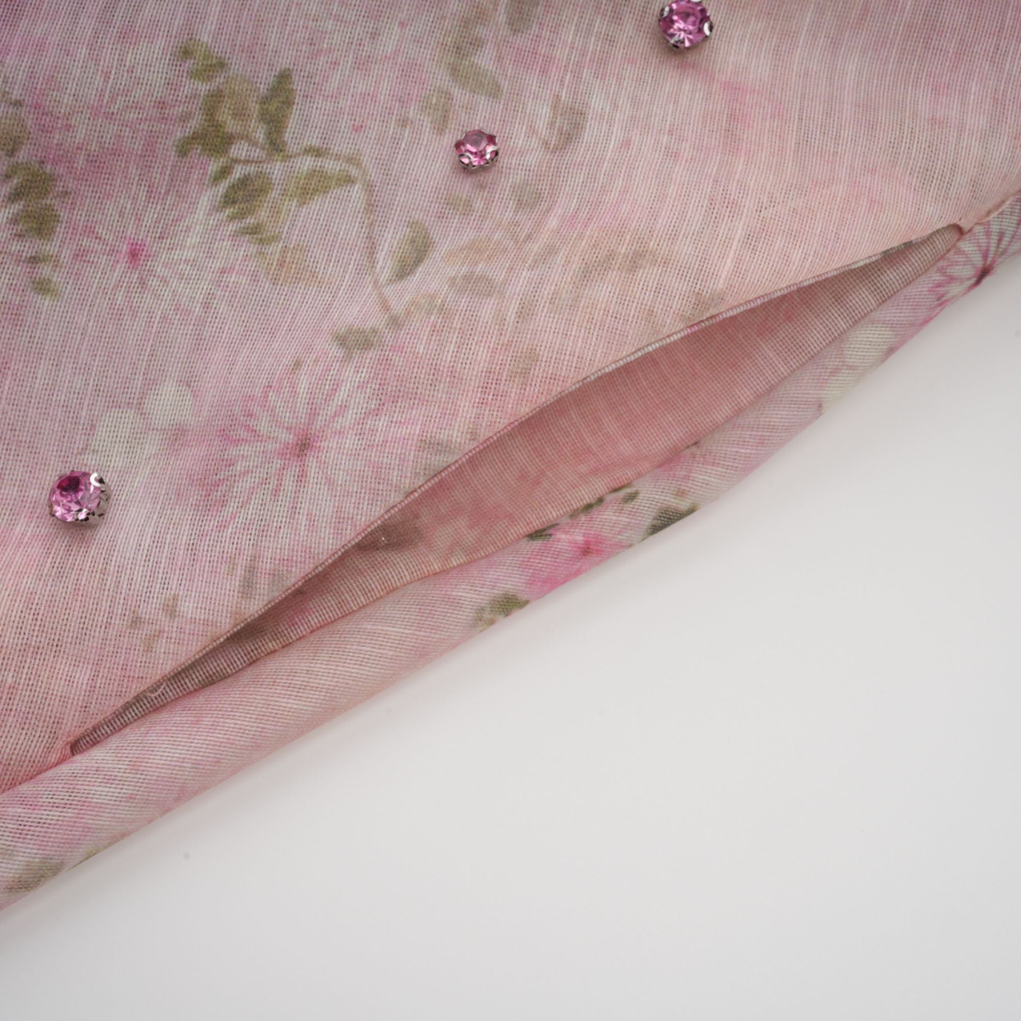 Elegant Narcisse Pink Embellished Floral Print Midi Dress for Women
