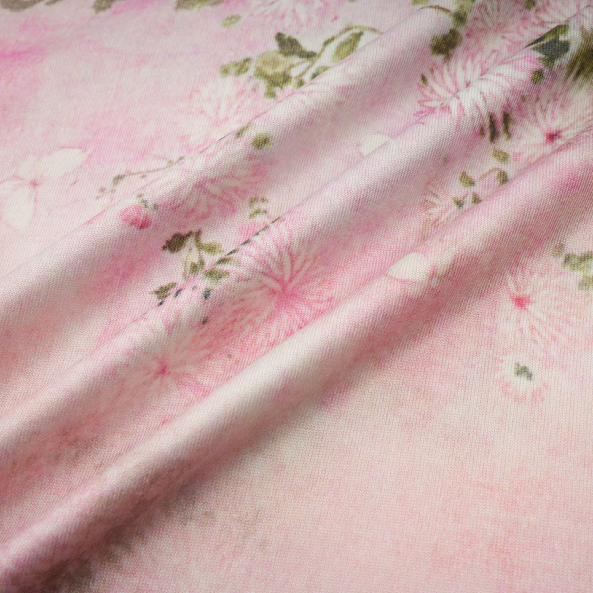 Elegant Narcisse Pink Embellished Floral Print Midi Dress for Women