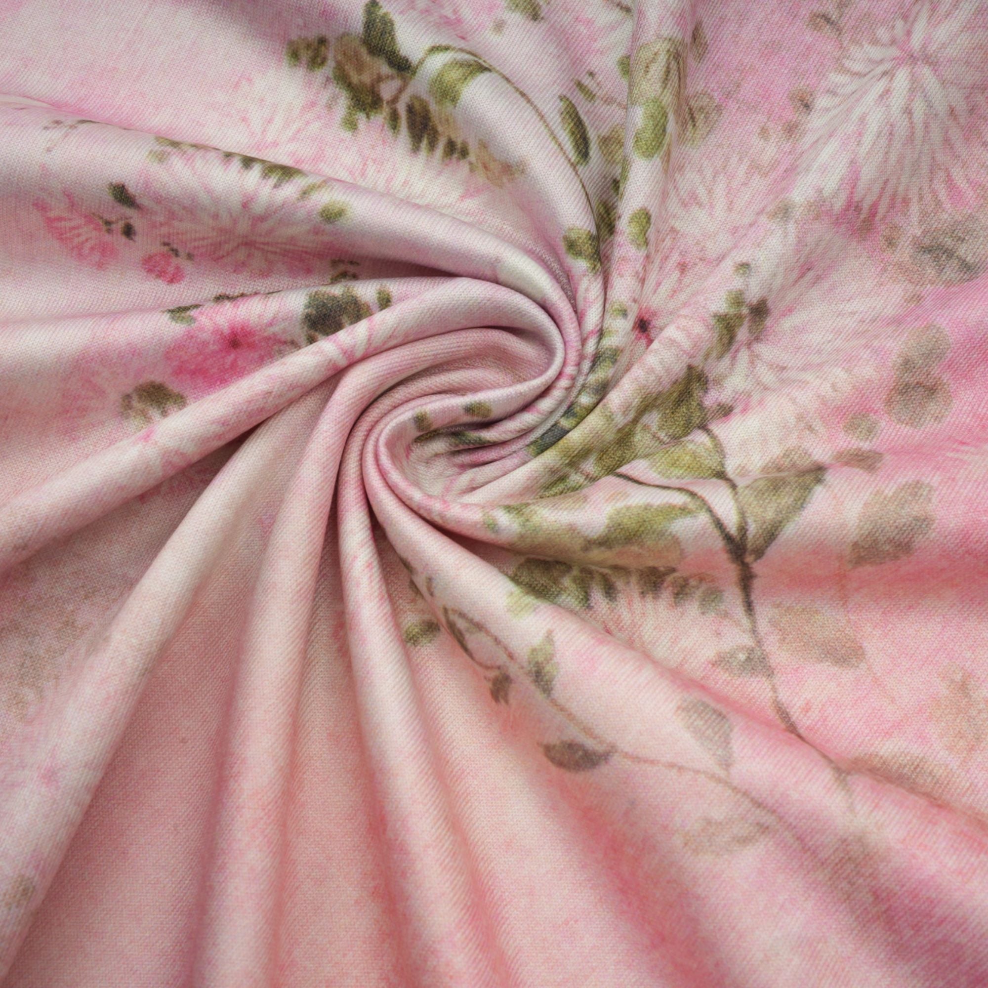 Elegant Narcisse Pink Embellished Floral Print Midi Dress for Women