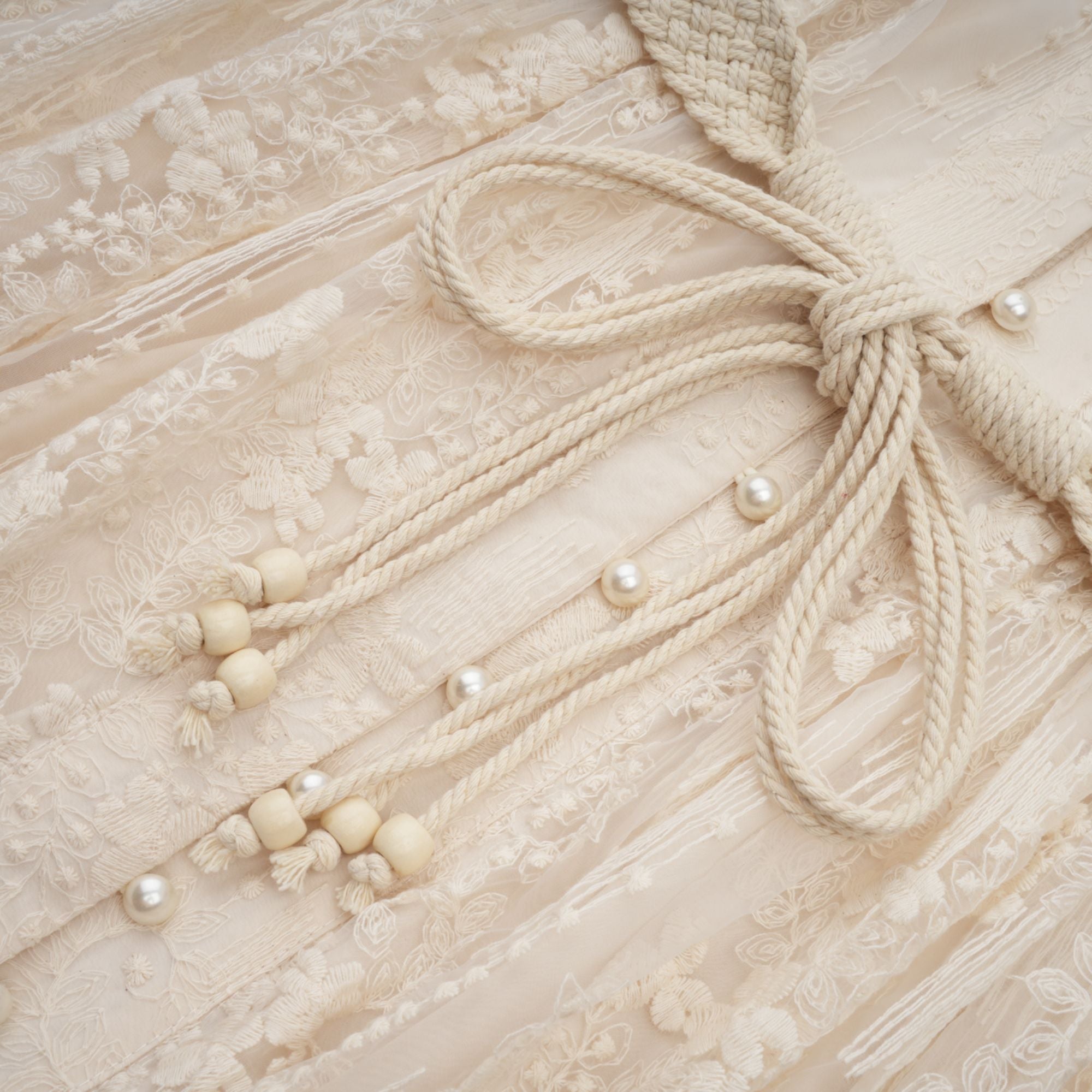 Elegant Neutral Lace Embroidery Midi Dress: Exquisite Design, Perfect Fit, Versatile Style
