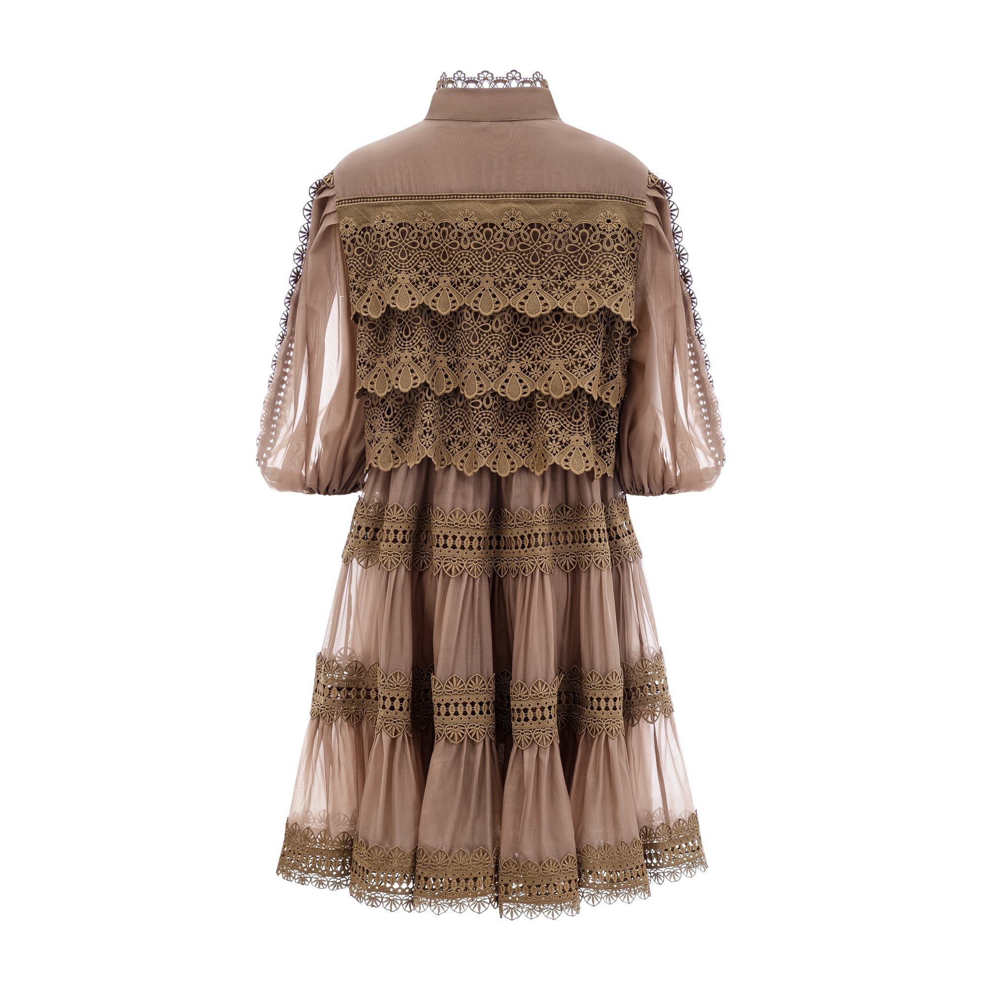 Elegant Ines Lace Cut-Out Layered Mini Dress - Chic & Flirty Style