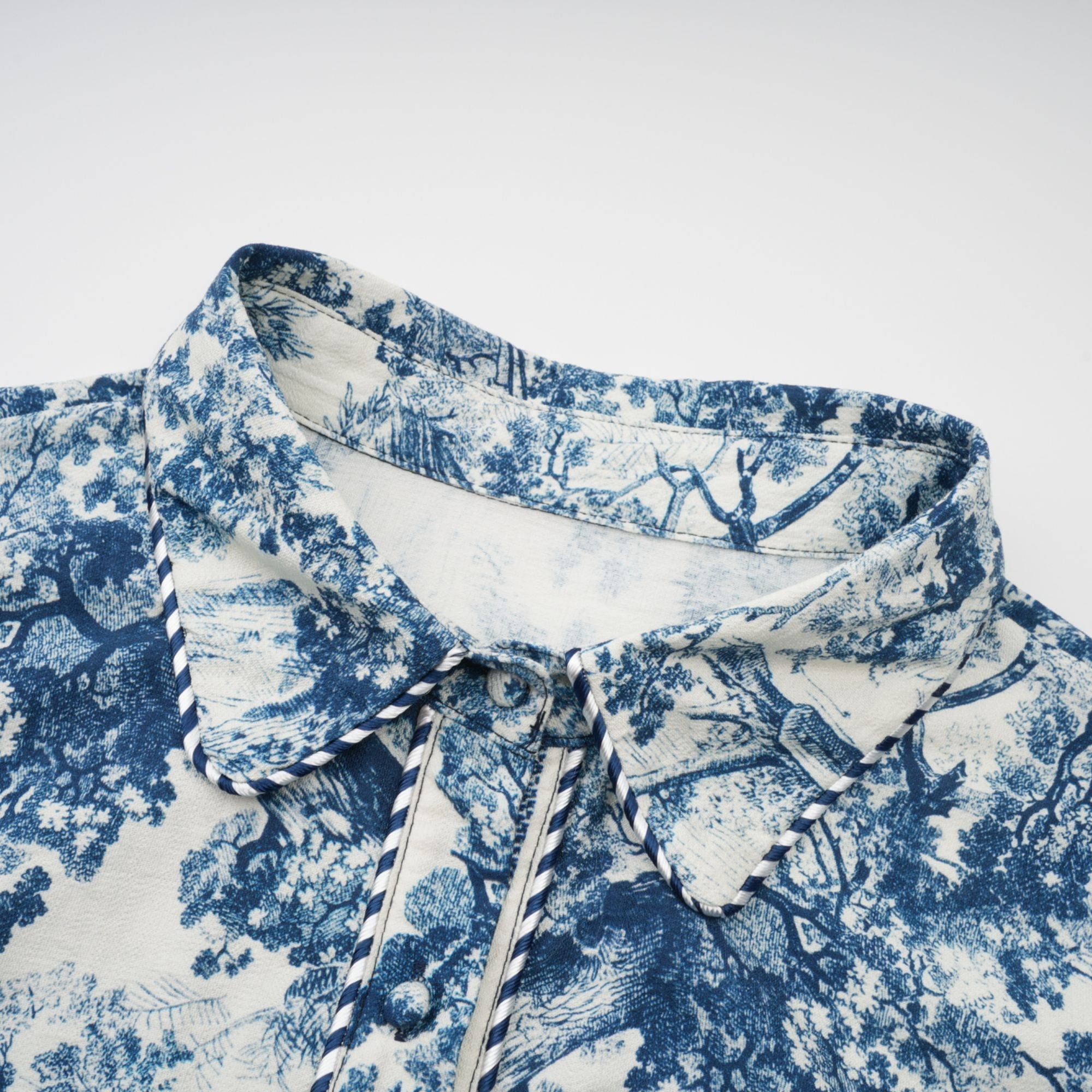 Adelaide Blue Graphic Print Midi Dress - Elegant, Flowy, and Comfortable