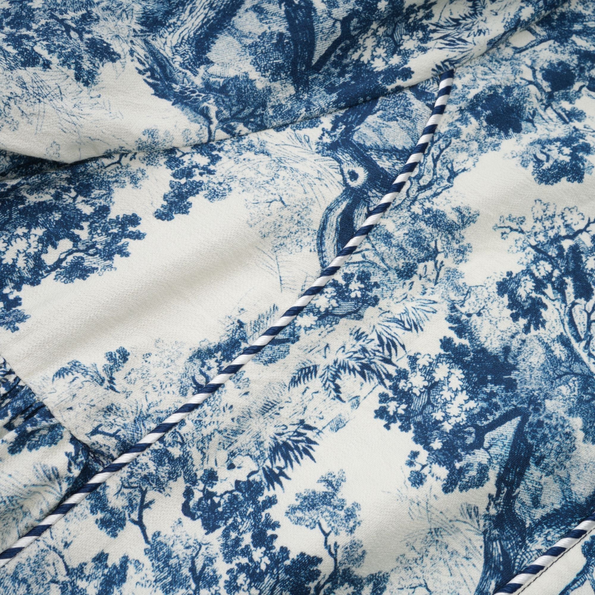 Adelaide Blue Graphic Print Midi Dress - Elegant, Flowy, and Comfortable