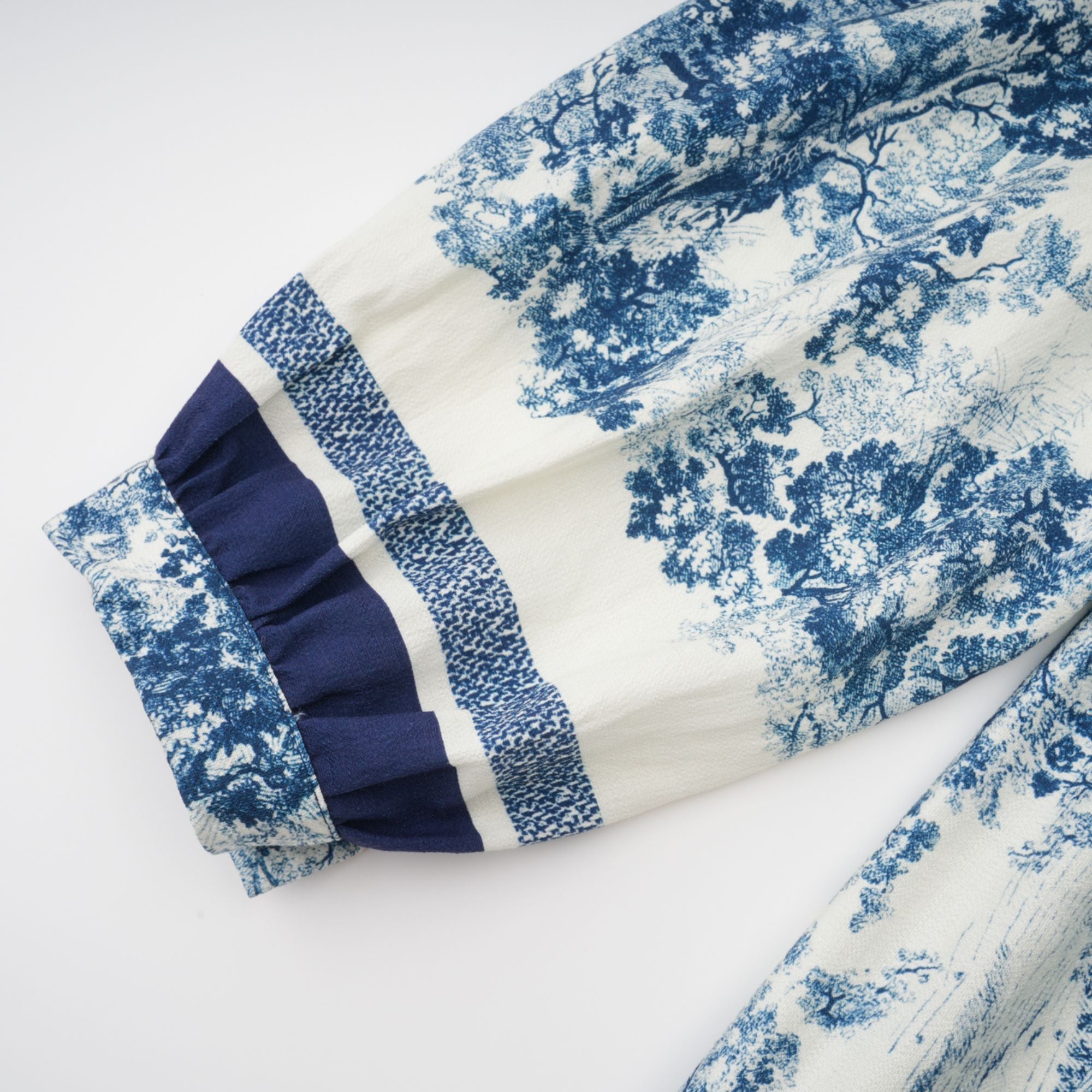 Adelaide Blue Graphic Print Midi Dress - Elegant, Flowy, and Comfortable