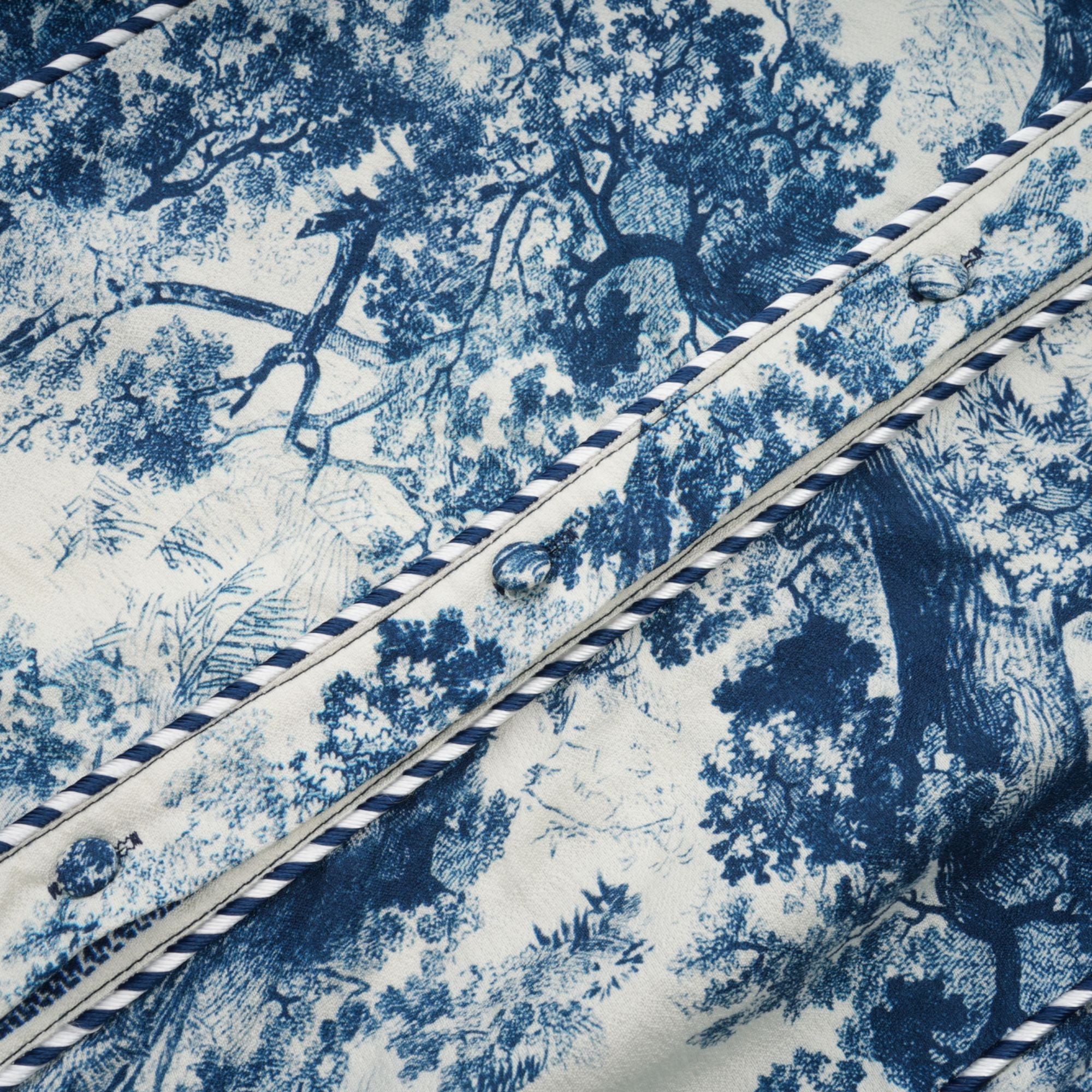 Adelaide Blue Graphic Print Midi Dress - Elegant, Flowy, and Comfortable