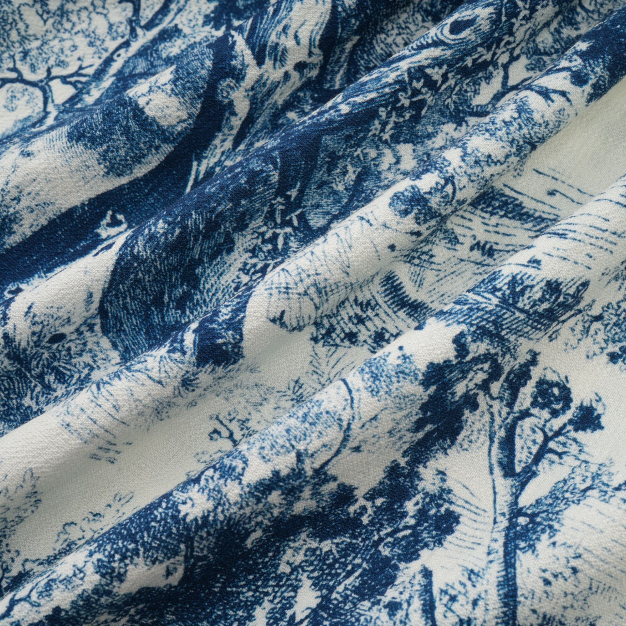 Adelaide Blue Graphic Print Midi Dress - Elegant, Flowy, and Comfortable