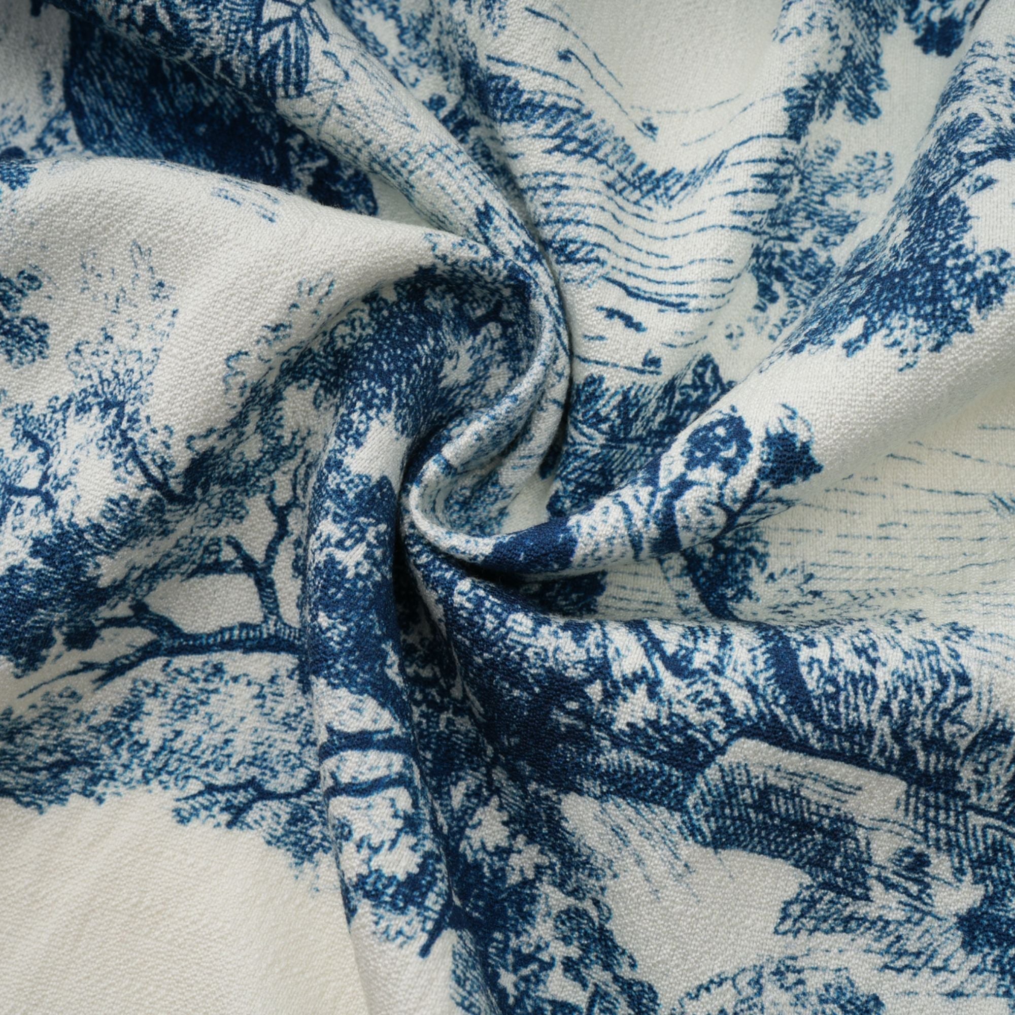Adelaide Blue Graphic Print Midi Dress - Elegant, Flowy, and Comfortable