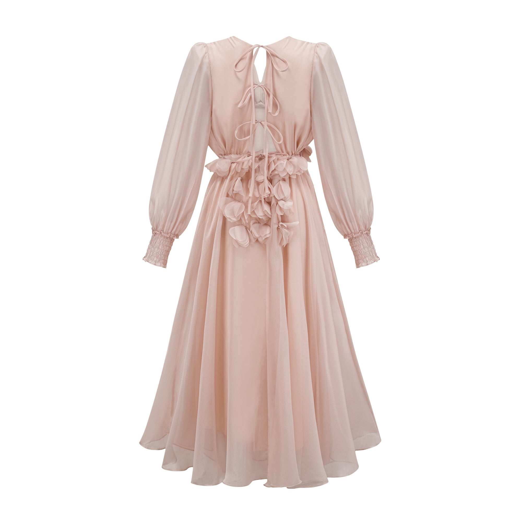 Elegant Floral Embellished Midi Dress for Women - Perfect Party & Event Wear
