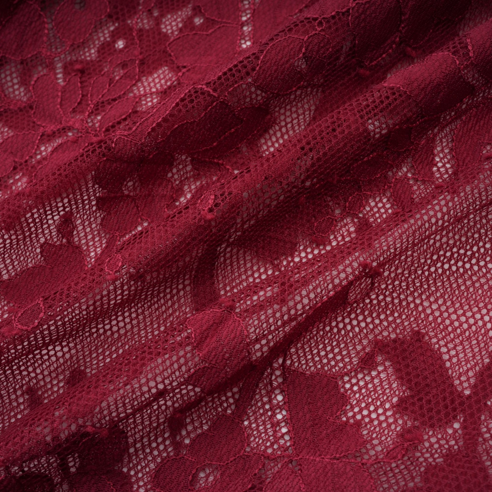 Elegant Red Chantilly Lace Oversize Dress: Timeless Style, Comfortable Fit, Versatile