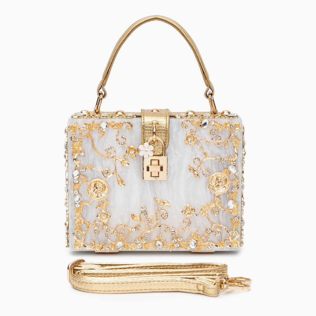 Acrylic Box Handbag White