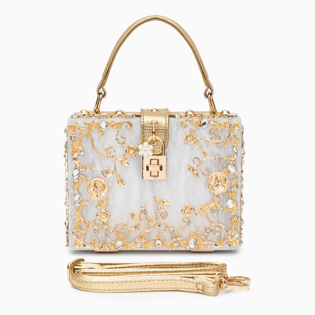 Acrylic Box Handbag White