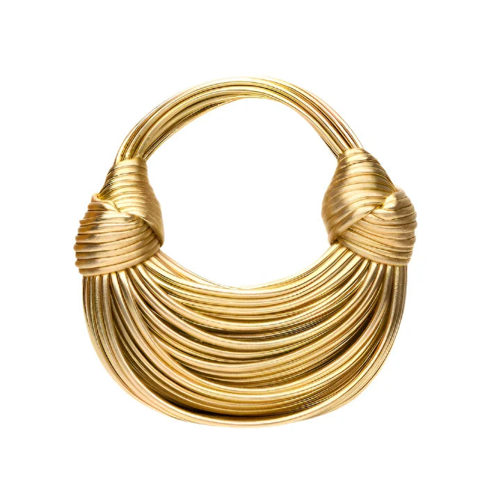 Fiorenza Roma Vegan Leather Evening Clutch Gold Silver