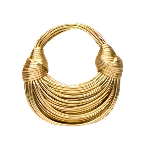 Fiorenza Roma Vegan Leather Evening Clutch Gold Silver