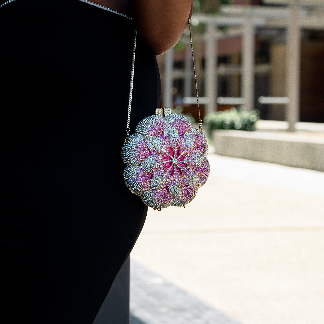 Pink Floral Clutch
