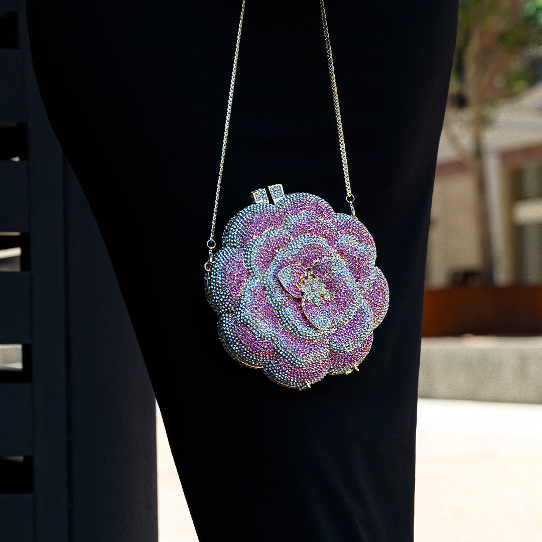 Pink Floral Clutch