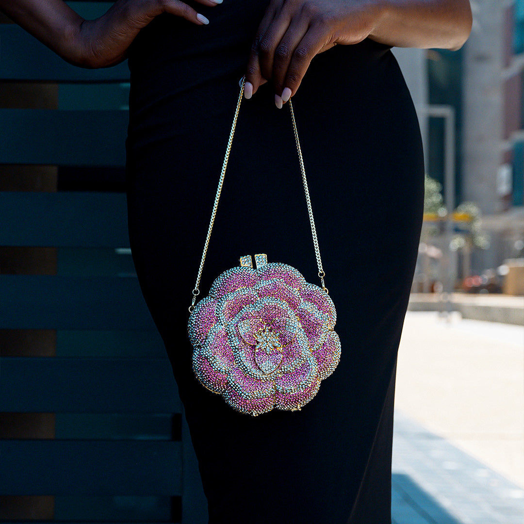 Pink Floral Clutch