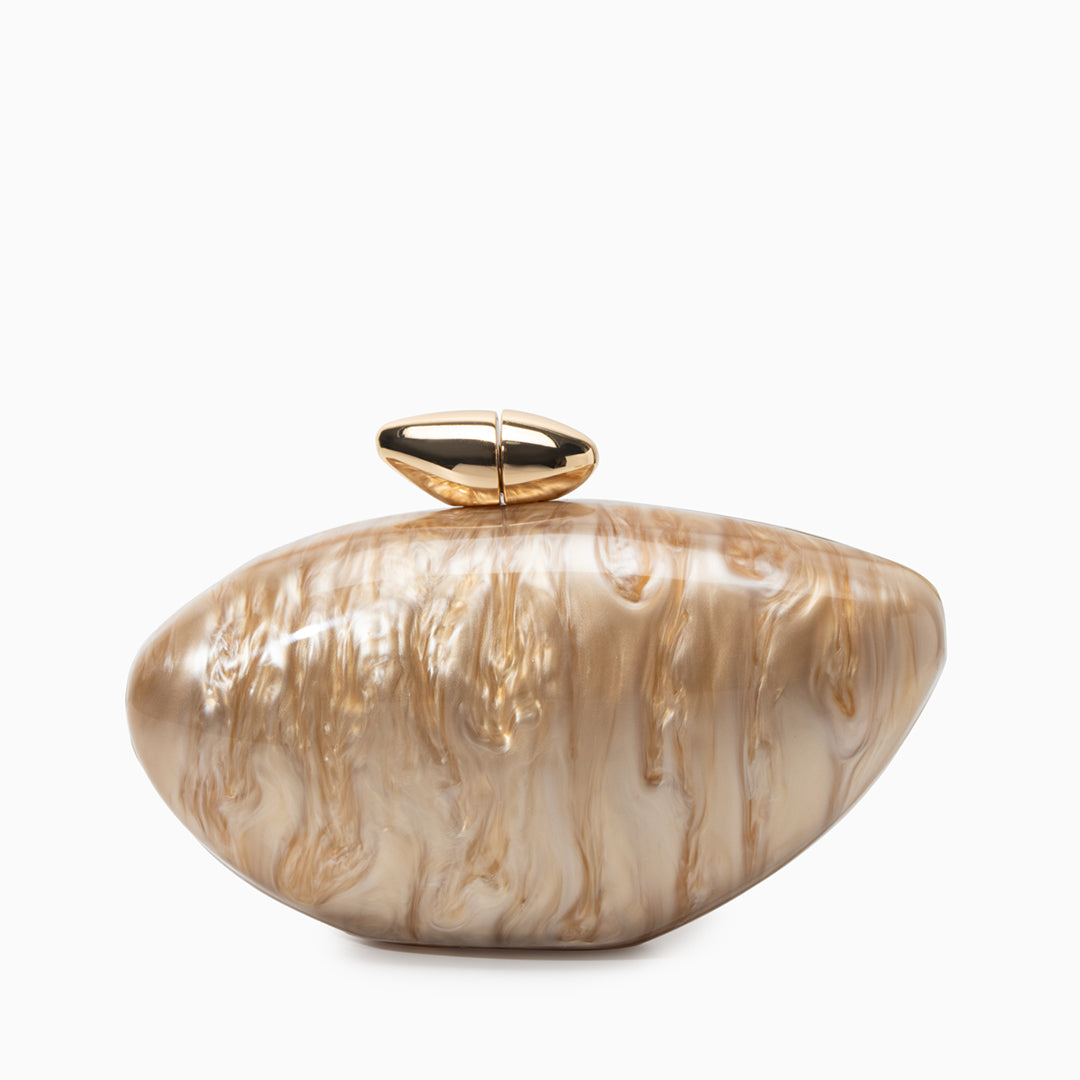 Zariya Gold Acrylic Clutch Bag