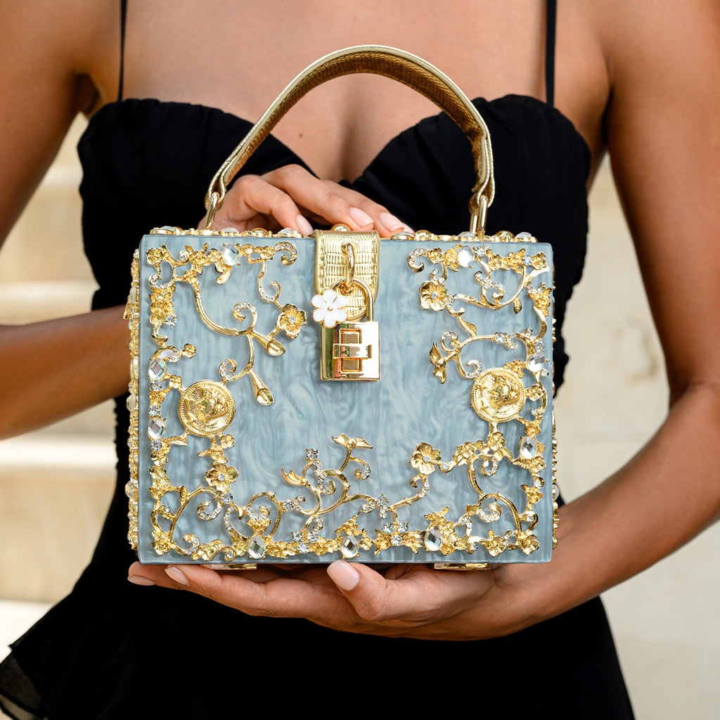 Acrylic Box Handbag White