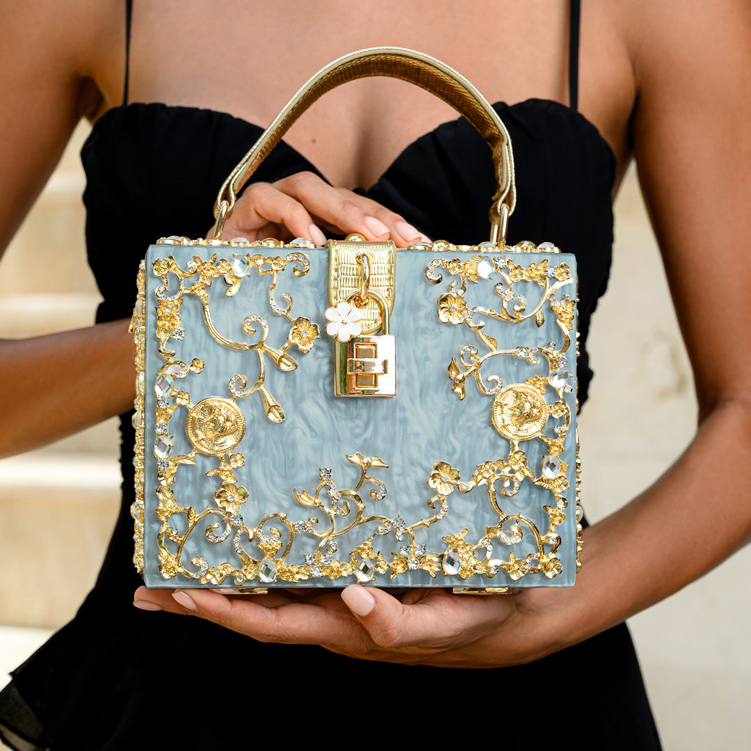 Acrylic Box Handbag White