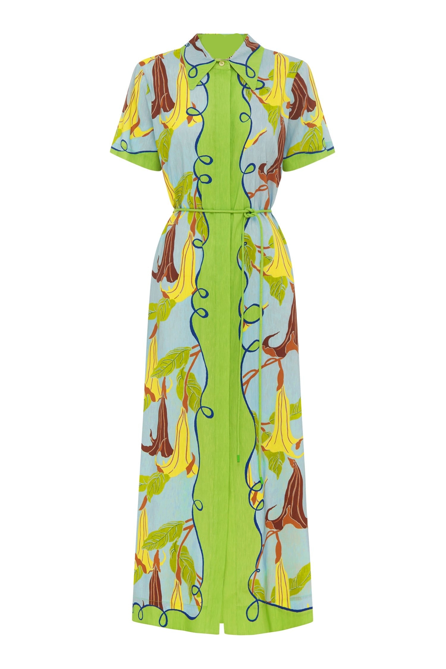 Alemais Rafaela Shirtdress: Sustainable Linen Midi Dress with Belt