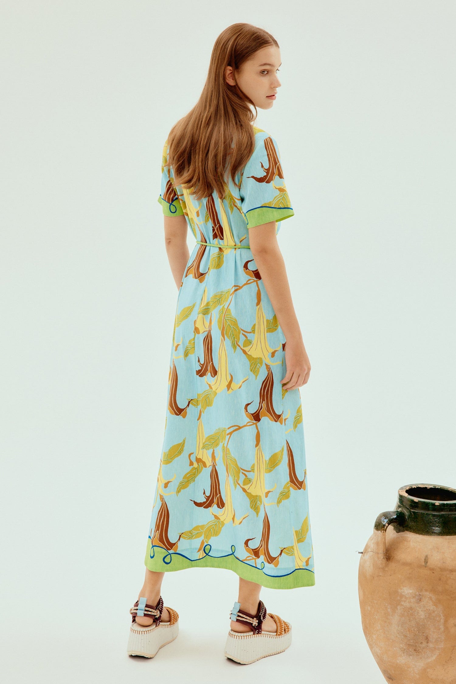 Alemais Rafaela Shirtdress: Sustainable Linen Midi Dress with Belt