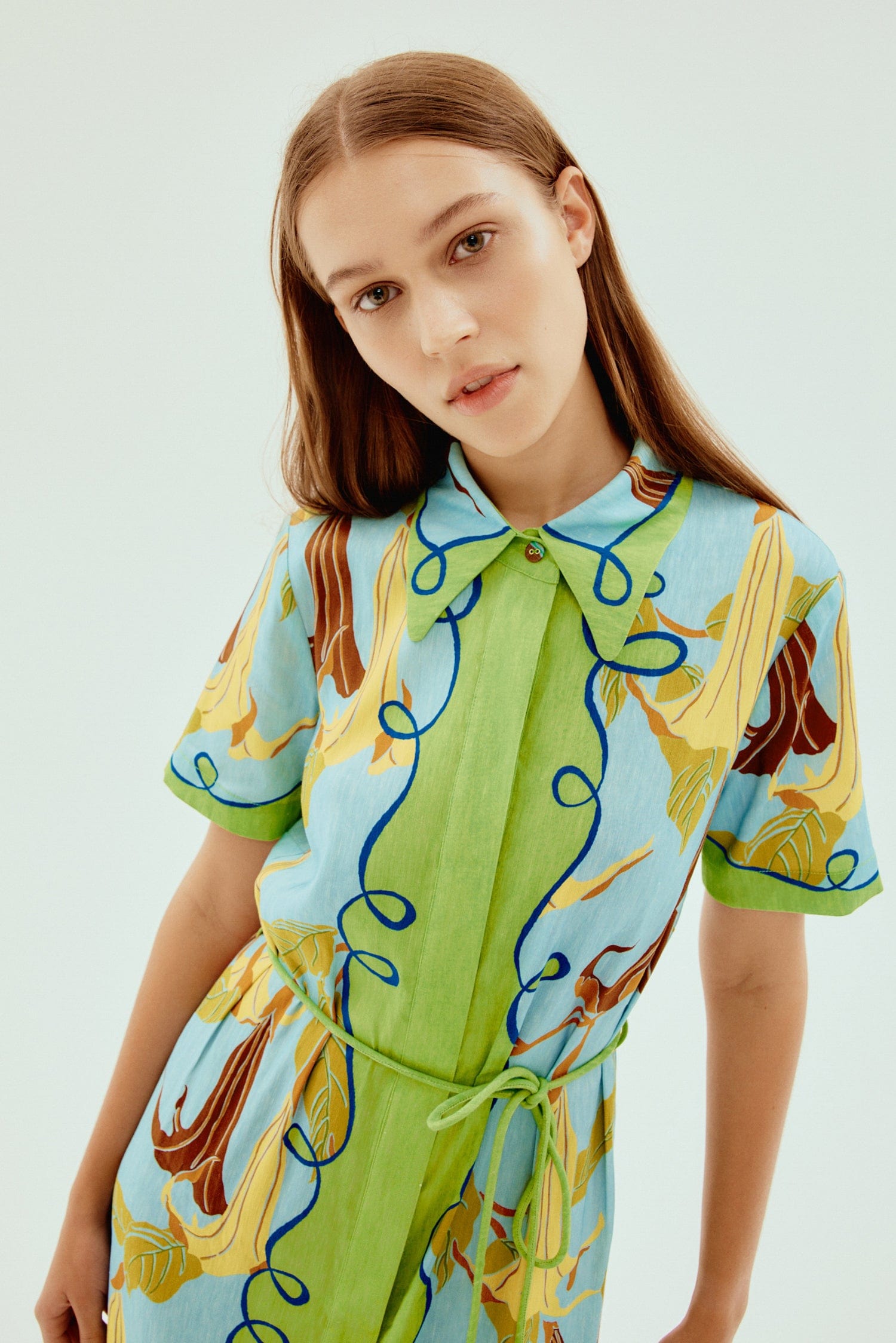Alemais Rafaela Shirtdress: Sustainable Linen Midi Dress with Belt