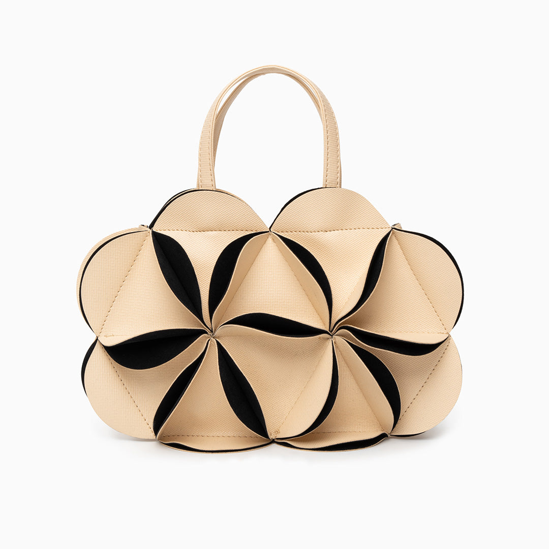 Elegant Floral Handbag with Detachable Strap - Versatile Shoulder Bag